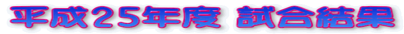 平成25年度 試合結果 