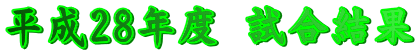 平成28年度 試合結果 